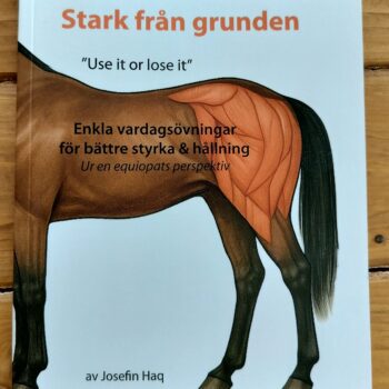 Framsida av övningsbok Stark från grunden för häst, 39 övningar och QR-koder